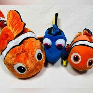 Disney Pixar Finding Nemo Disney Store Plushes + Dory Bank Plush